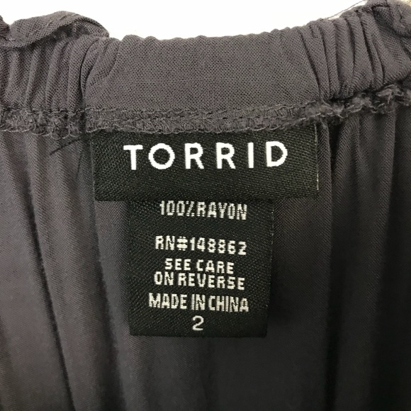 TORRID Embroidered Challis Off Shoulder Top - Picture 4 of 5